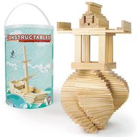 Constructables! Pine Wood Buidling Planks, 150 pc.
